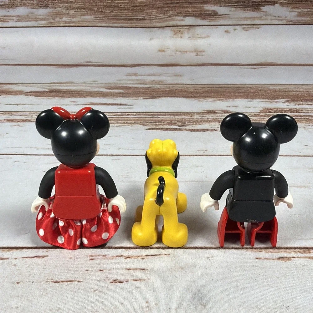 LEGO Duplo Disney Figures Lot of 3 Tuxedo Mickey Minnie Mouse Pluto Dog Toy